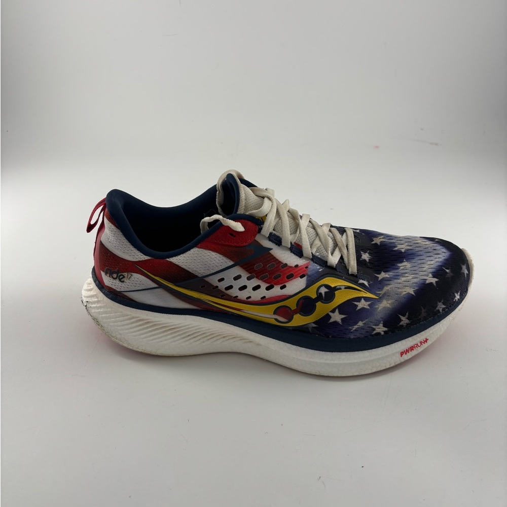 Saucony Ride 17 American Flag Print Running Sneakers Women’s Size 12